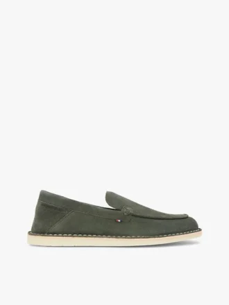 Loafers i semsket skinn