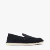 Loafers i semsket skinn