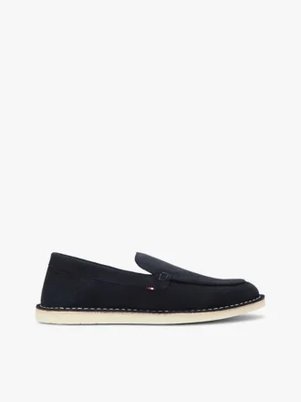 Loafers i semsket skinn