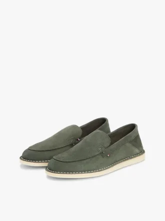 Loafers i semsket skinn