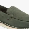 Loafers i semsket skinn