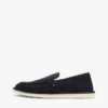 Loafers i semsket skinn