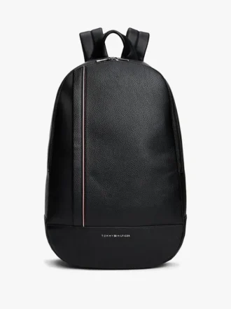 Logo Stripe Pebbled-ryggsekk