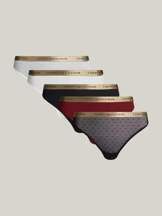 Logo Waistband Thong 5-pakning
