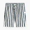 Løse, stripete shorts i linblanding for barn