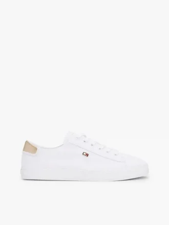 Metallisk hæl Canvas-sneaker