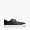 Metallisk logo, pebbled court-sneaker