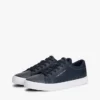 Metallisk logo, pebbled court-sneaker