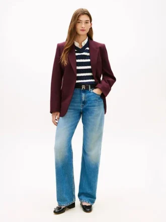 Mid-Rise Loose Straight Jeans