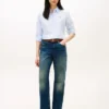 Mid-Rise Loose Straight Jeans