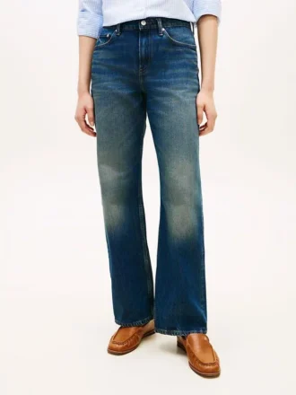 Mid-Rise Loose Straight Jeans
