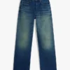 Mid-Rise Loose Straight Jeans