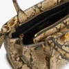 Mini-tote-veske i slangeskinn-preget skinn