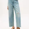 Moderne jeans med høy midje og vid ben