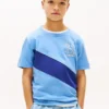 Monogram Banner Stripe T-skjorte for barn
