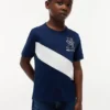 Monogram Banner Stripe T-skjorte for barn