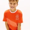 Monogram Banner Stripe T-skjorte for barn