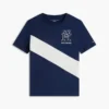 Monogram Banner Stripe T-skjorte for barn