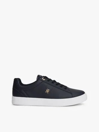 Monogram Heel Leather Court Sneaker