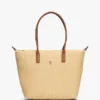 Monogram Logo Raffia Tote Bag