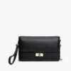 Monogram-lås Pebbled Flap Clutch