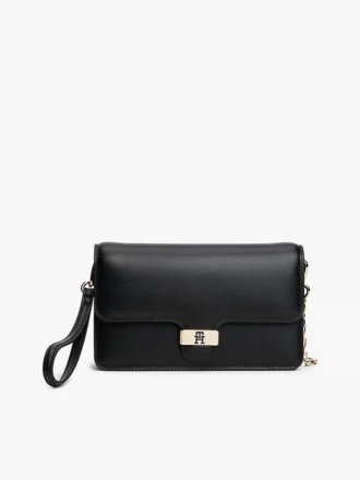 Monogram-lås Pebbled Flap Clutch