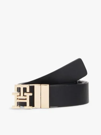 Monogram-spenne, vendbart skinnbelte