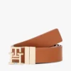 Monogram-spenne, vendbart skinnbelte
