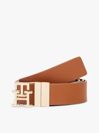 Monogram-spenne, vendbart skinnbelte
