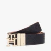 Monogram-spenne, vendbart skinnbelte