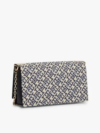 Monogramlås Jacquard-kjede Crossbody