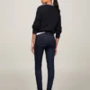 Mørkvasket skinny-Jeans med middels høy midje