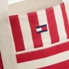 Nautisk stripet kanvas-tote