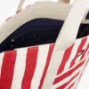 Nautisk stripet kanvas-tote