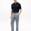 New York Label Glen Plaid Linen Bukser