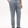 New York Label Glen Plaid Linen Bukser