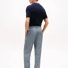 New York Label Glen Plaid Linen Bukser