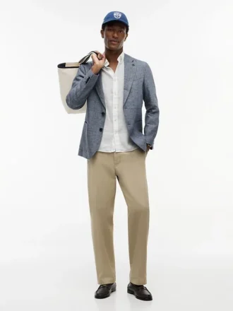 New York Label Regular Fit Linen Blazer