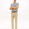 New York Label Straight Fit Chino