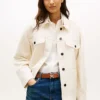 Oversized skjortejakke i twill
