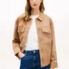 Oversized skjortejakke i twill