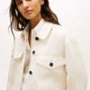 Oversized skjortejakke i twill