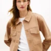Oversized skjortejakke i twill