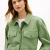 Oversized Twill Utility Shirt Jacket