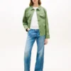 Oversized Twill Utility Shirt Jacket