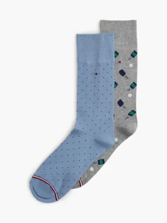 Pickleball & Dot Trouser Sokker 2-pak