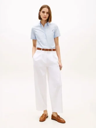 Plissert twill-chino