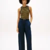 Plissert twill-chino