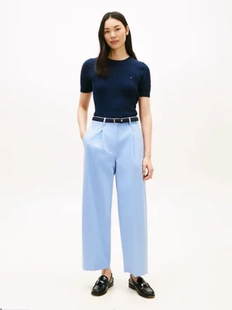 Plissert twill-chino