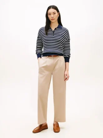Plissert twill-chino